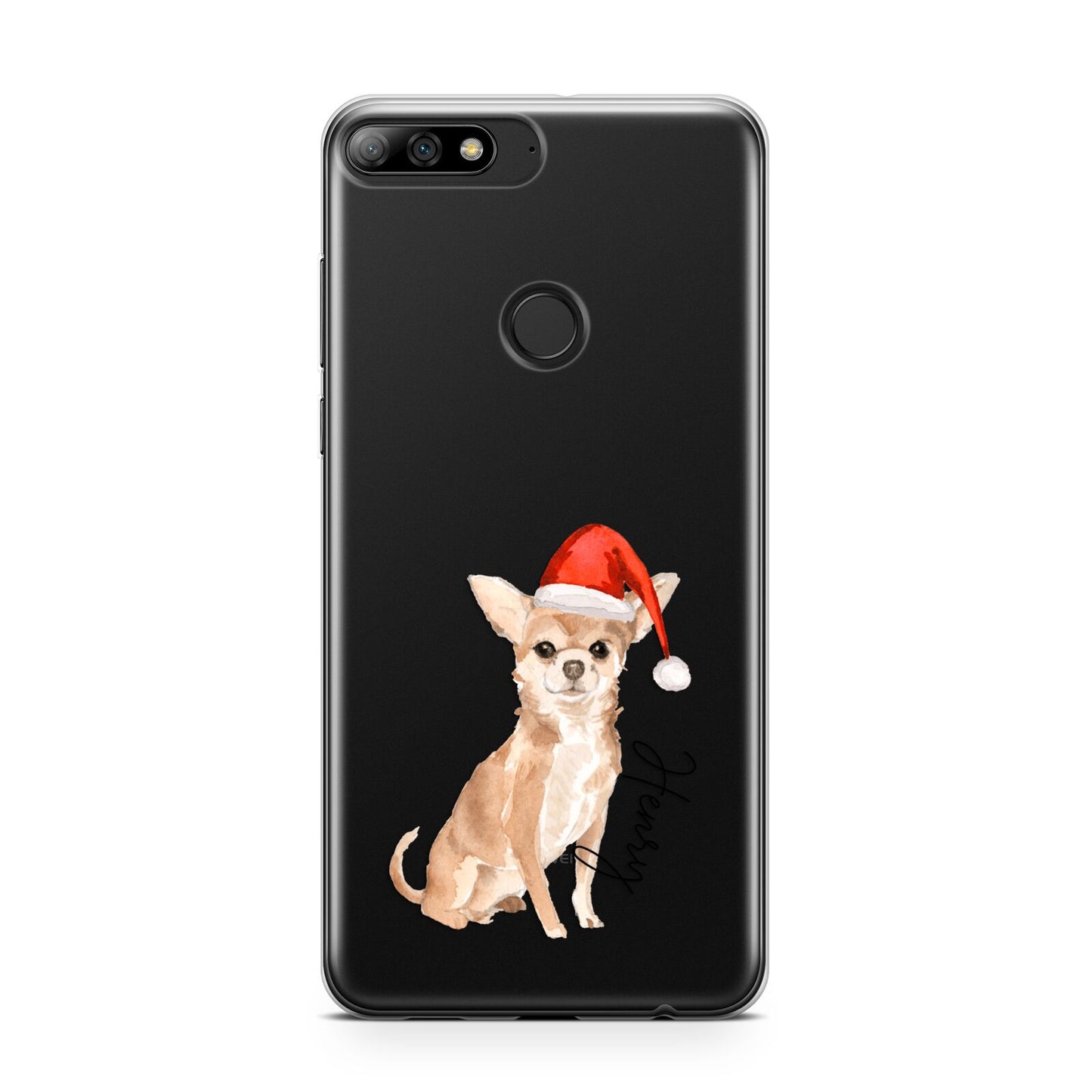 Personalised Christmas Chihuahua Huawei Y7 2018