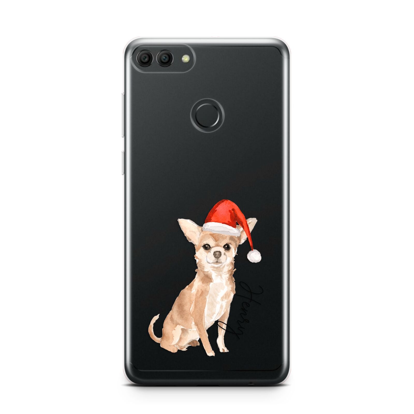Personalised Christmas Chihuahua Huawei Y9 2018