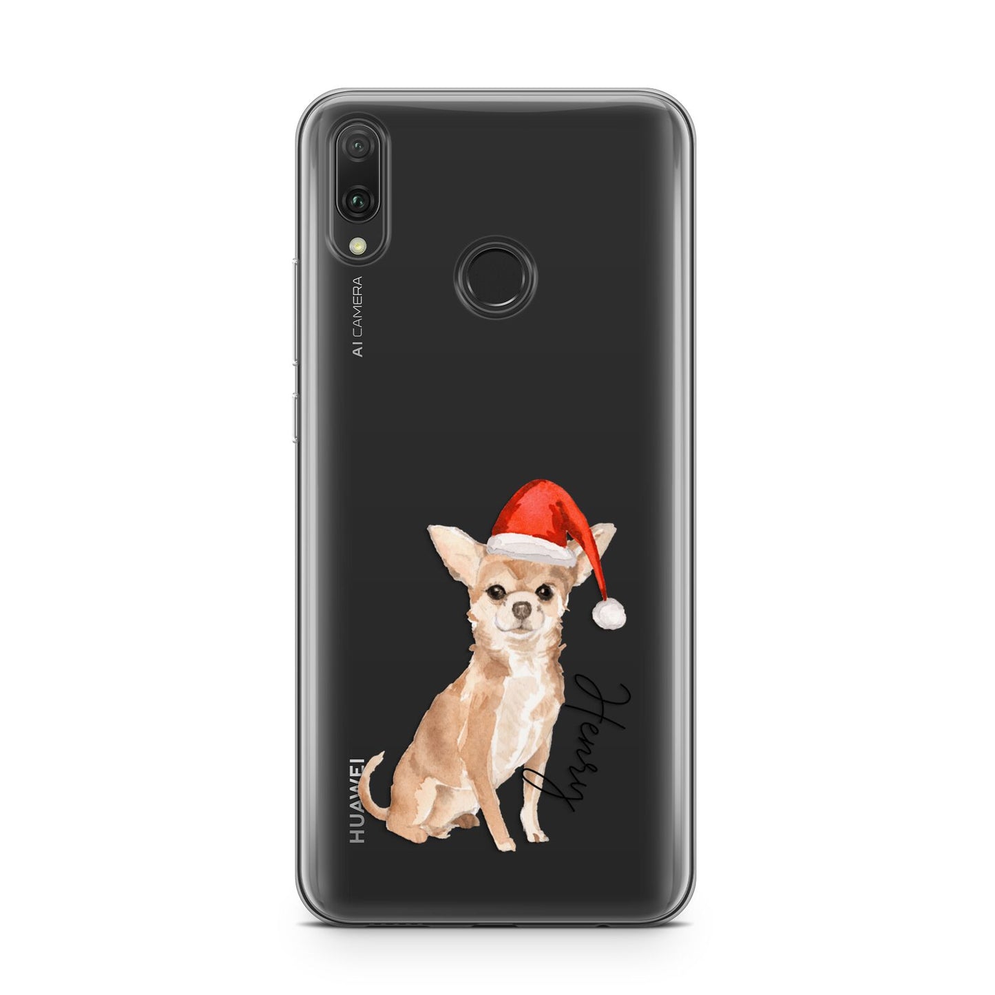 Personalised Christmas Chihuahua Huawei Y9 2019