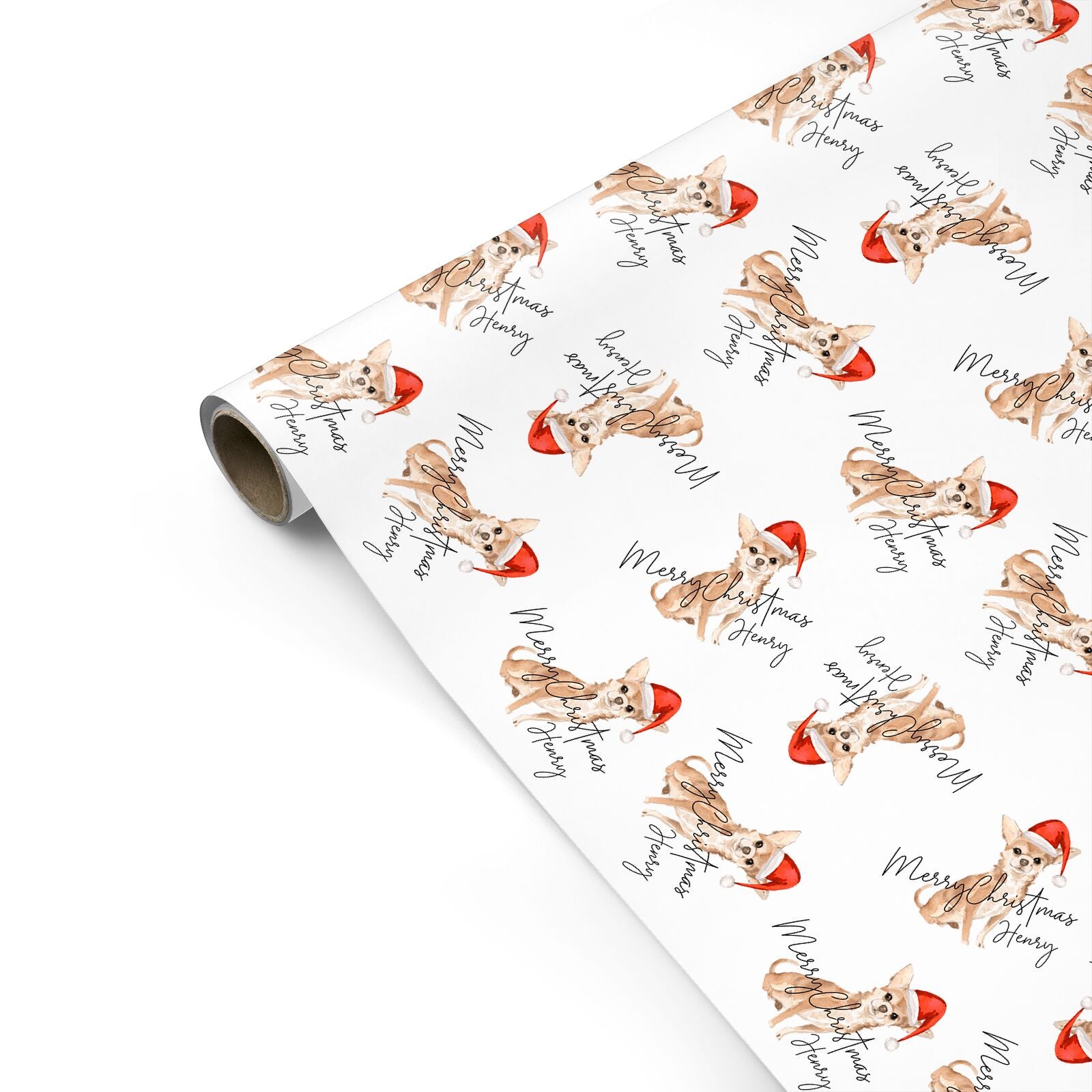 Personalised Christmas Chihuahua Personalised Gift Wrap