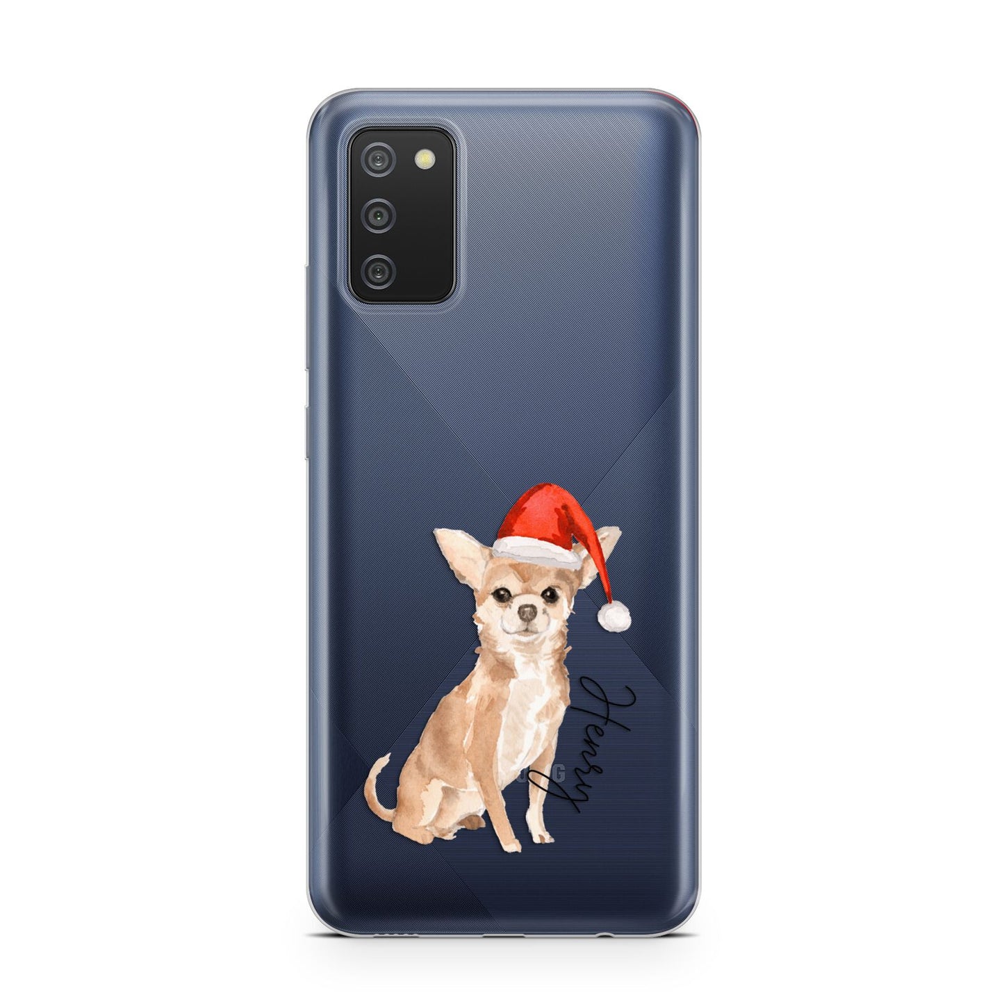 Personalised Christmas Chihuahua Samsung A02s Case