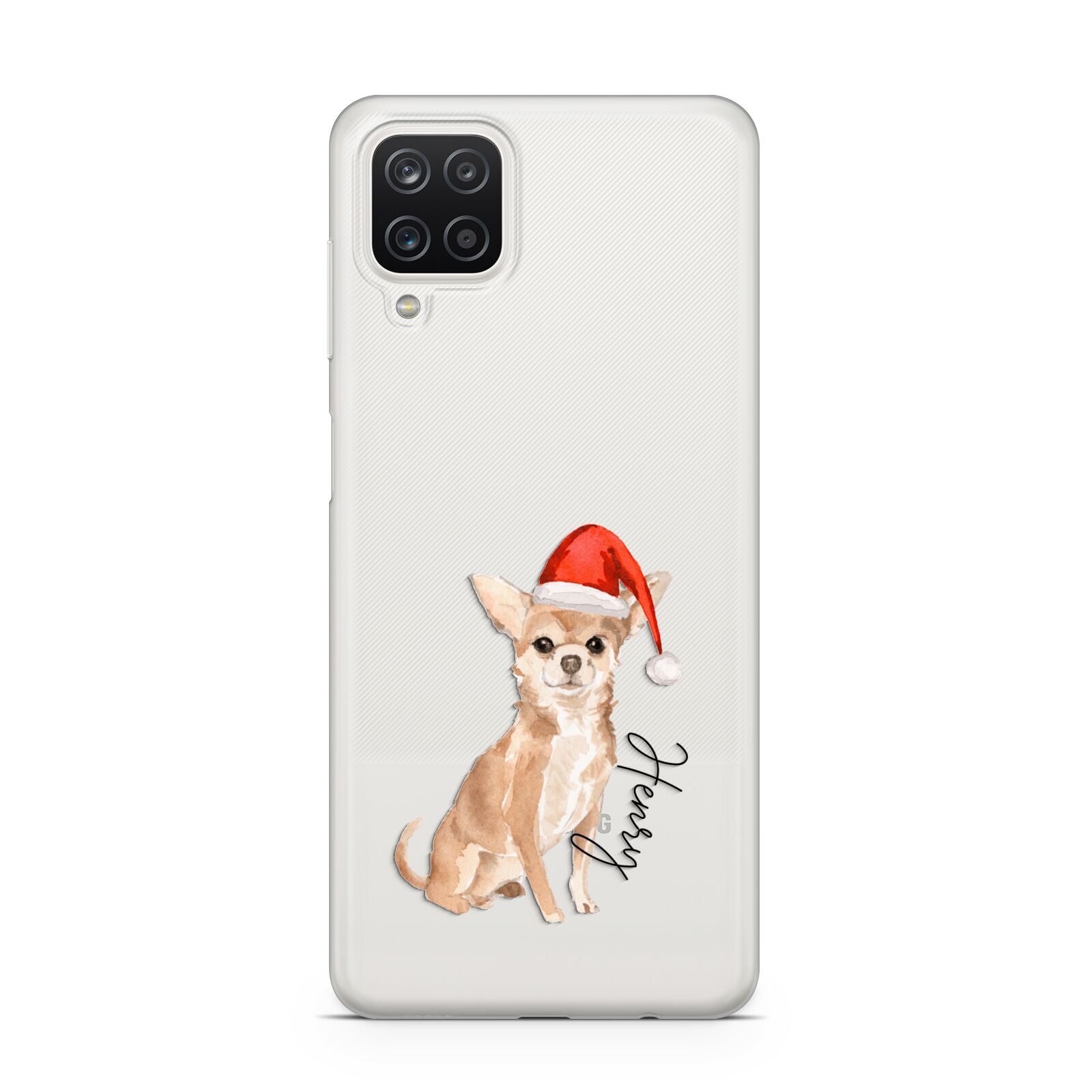 Personalised Christmas Chihuahua Samsung A12 Case