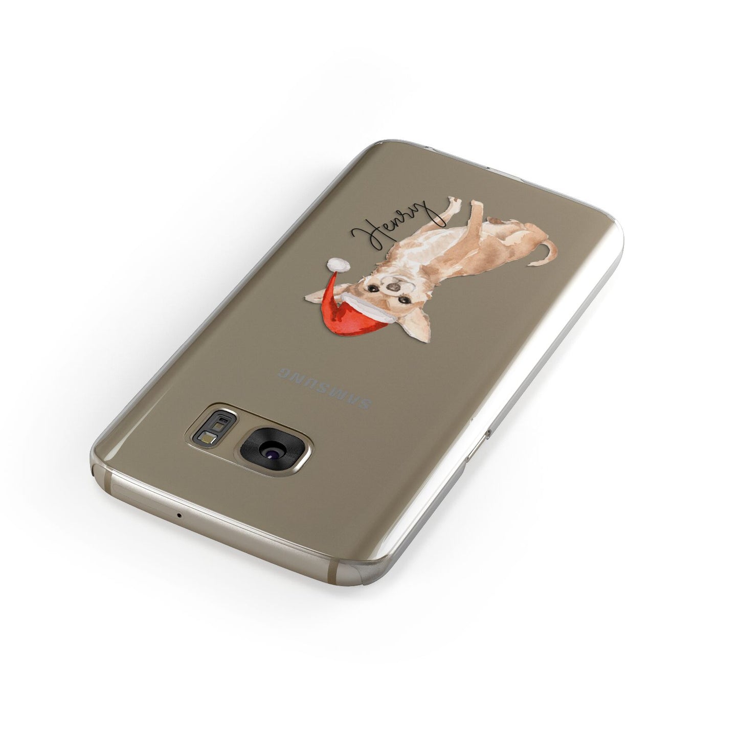 Personalised Christmas Chihuahua Samsung Galaxy Case Front Close Up