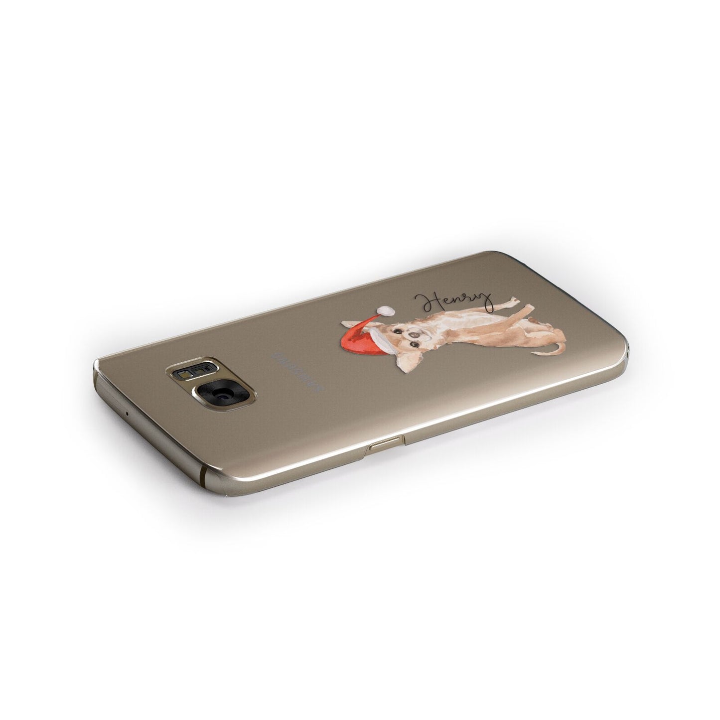 Personalised Christmas Chihuahua Samsung Galaxy Case Side Close Up