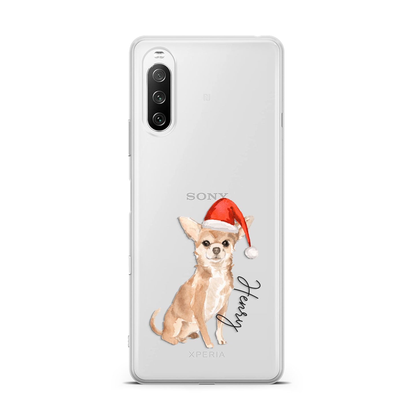 Personalised Christmas Chihuahua Sony Xperia 10 III Case