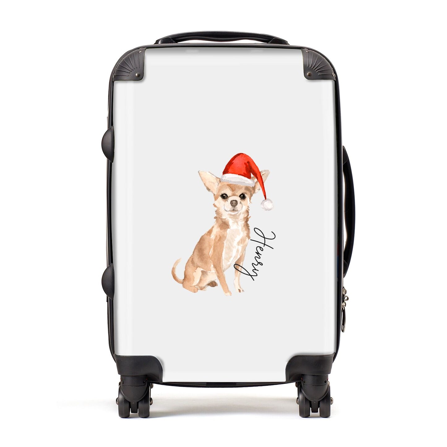 Personalised Christmas Chihuahua Suitcase