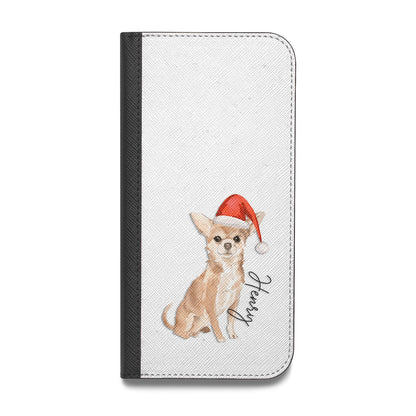 Personalised Christmas Chihuahua Vegan Leather Flip Samsung Case