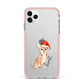 Personalised Christmas Chihuahua iPhone 11 Pro Max Impact Pink Edge Case