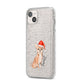 Personalised Christmas Chihuahua iPhone 14 Plus Glitter Tough Case Starlight Angled Image