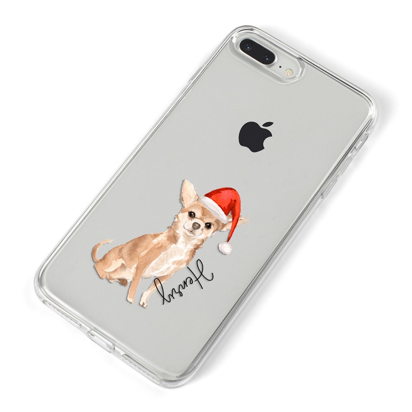 Personalised Christmas Chihuahua iPhone 8 Plus Bumper Case on Silver iPhone Alternative Image