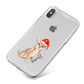 Personalised Christmas Chihuahua iPhone X Bumper Case on Silver iPhone