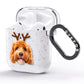 Personalised Christmas Dog Antler AirPods Glitter Case Side Image
