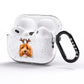 Personalised Christmas Dog Antler AirPods Pro Glitter Case Side Image