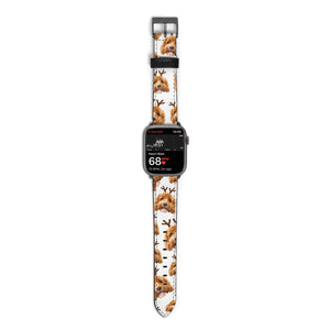 Personalised Christmas Dog Antler Watch Strap