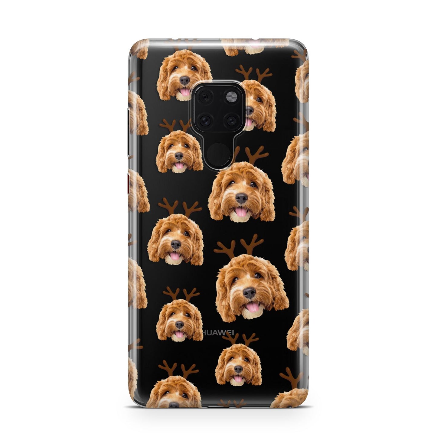 Personalised Christmas Dog Antler Huawei Mate 20 Phone Case