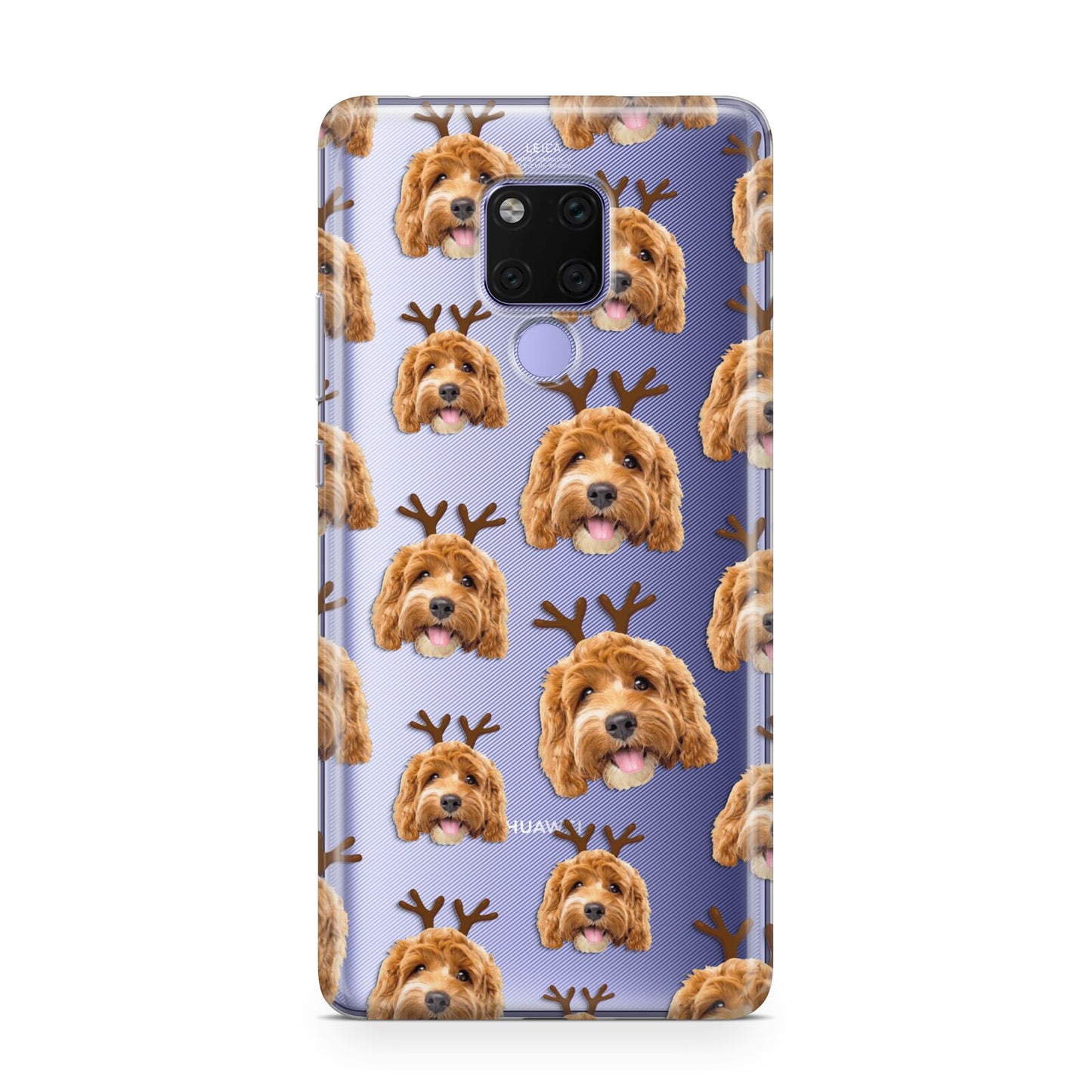 Personalised Christmas Dog Antler Huawei Mate 20X Phone Case