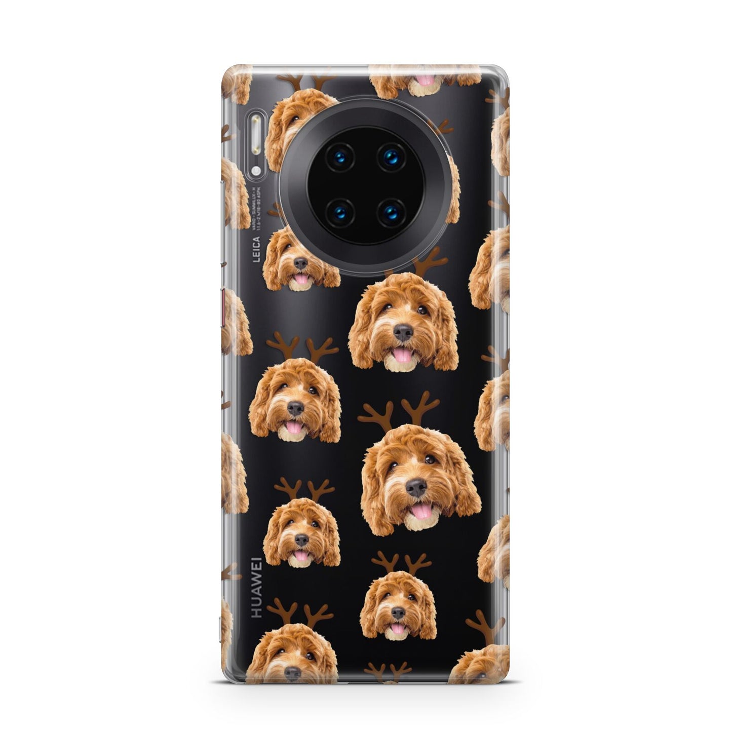 Personalised Christmas Dog Antler Huawei Mate 30 Pro Phone Case