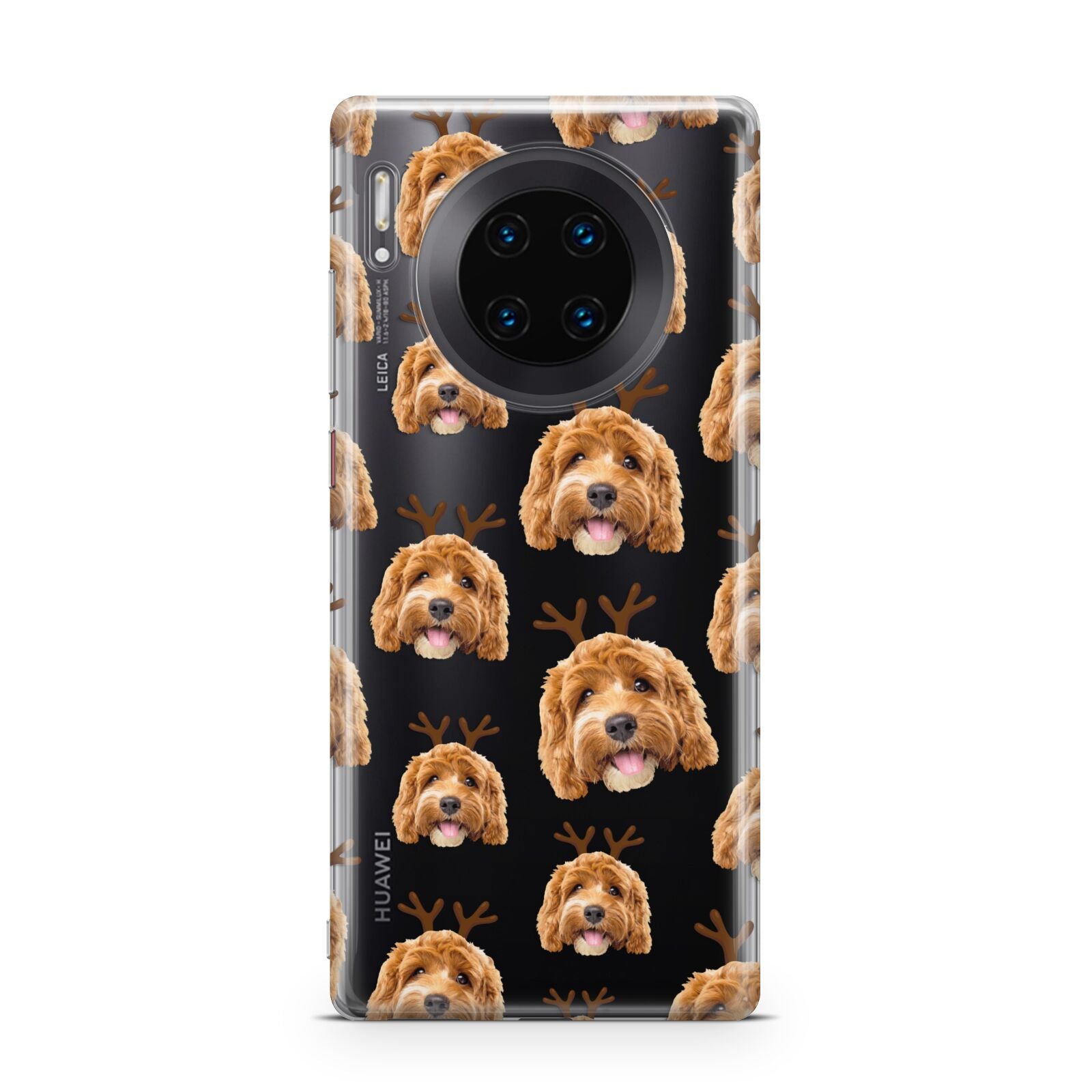 Personalised Christmas Dog Antler Huawei Mate 30 Pro Phone Case