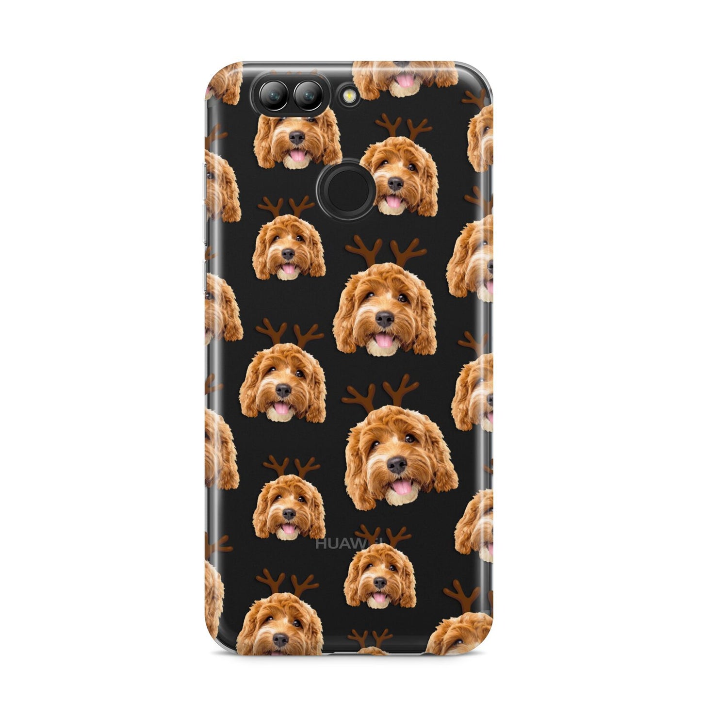 Personalised Christmas Dog Antler Huawei Nova 2s Phone Case