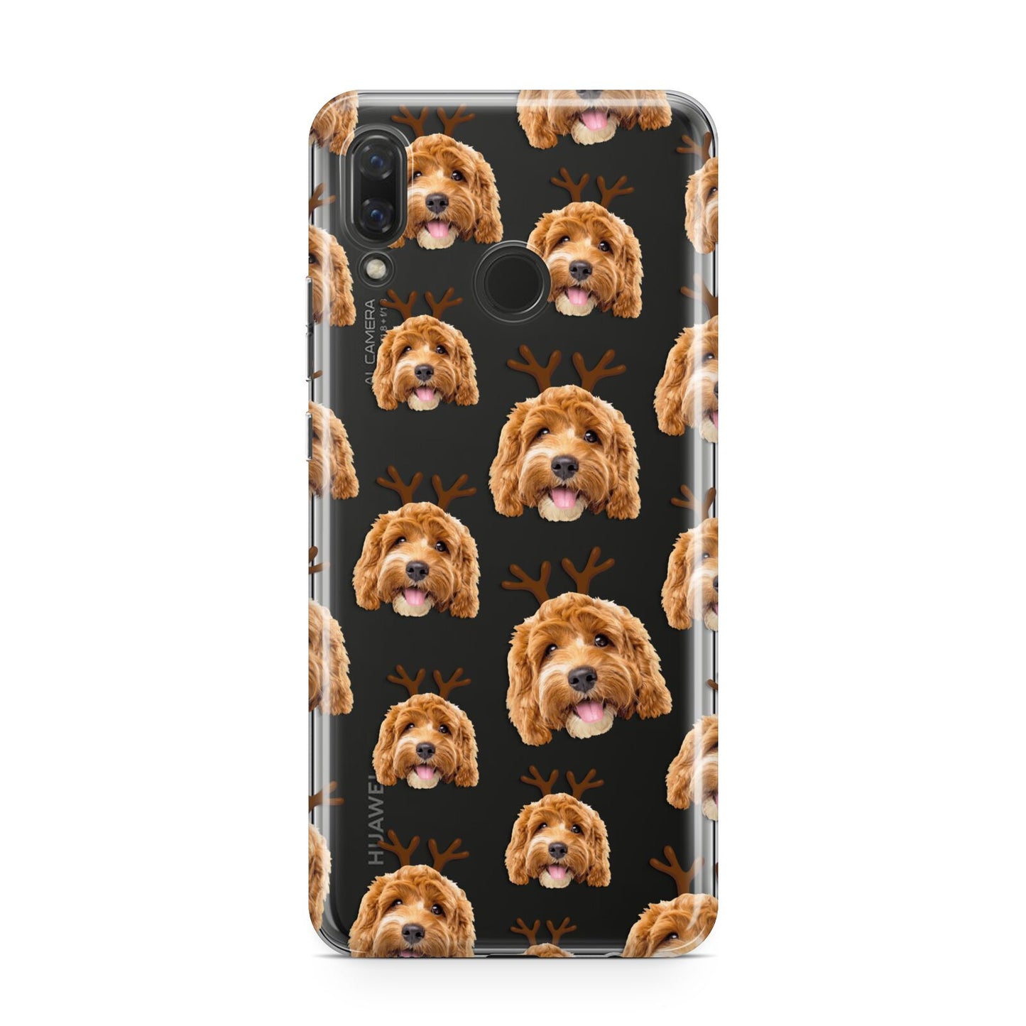 Personalised Christmas Dog Antler Huawei Nova 3 Phone Case
