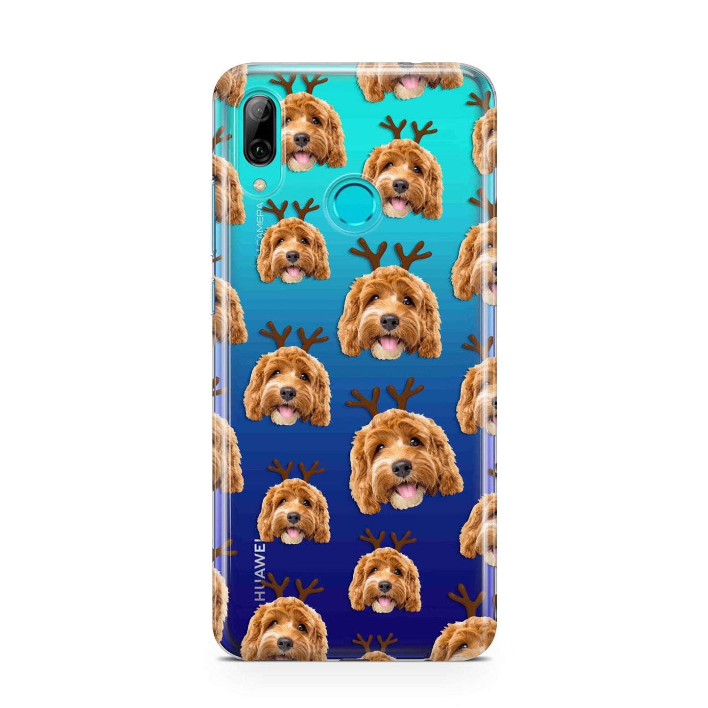 Personalised Christmas Dog Antler Huawei P Smart 2019 Case