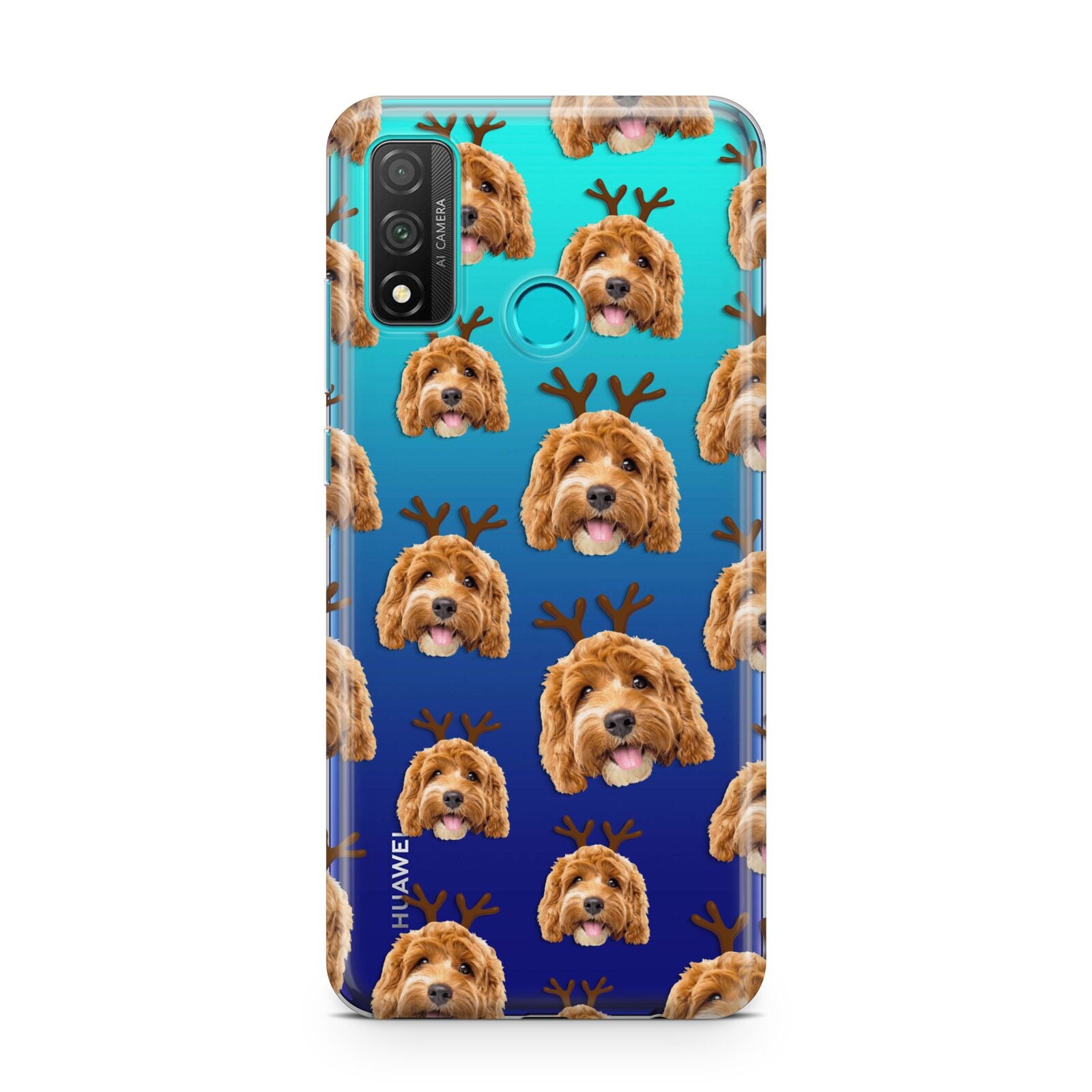 Personalised Christmas Dog Antler Huawei P Smart 2020