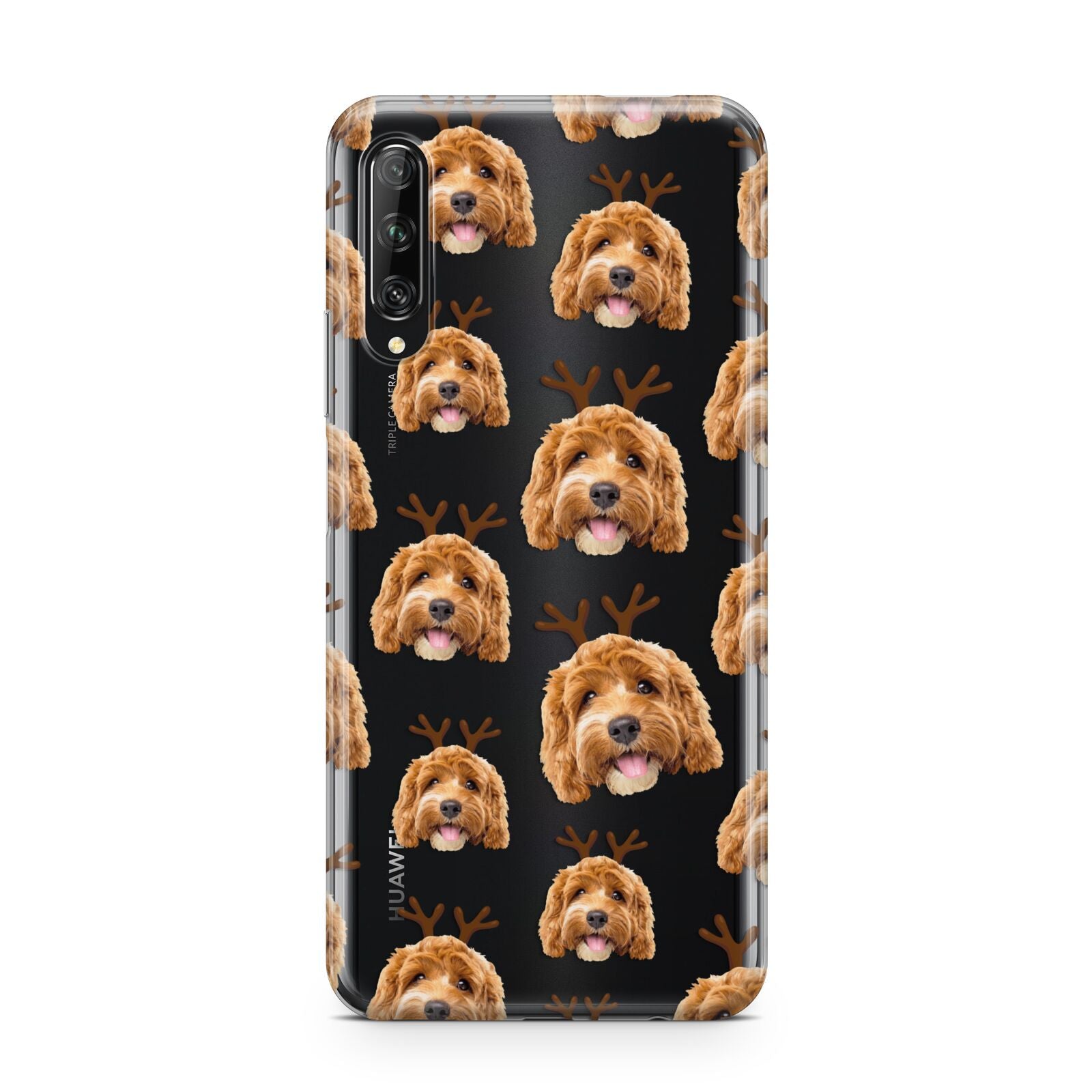 Personalised Christmas Dog Antler Huawei P Smart Pro 2019