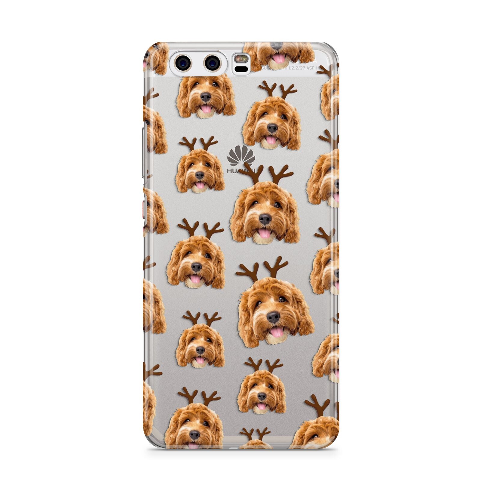 Personalised Christmas Dog Antler Huawei P10 Phone Case