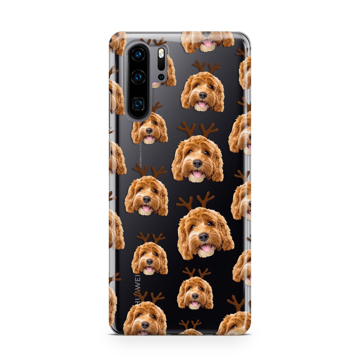 Personalised Christmas Dog Antler Huawei P30 Pro Phone Case