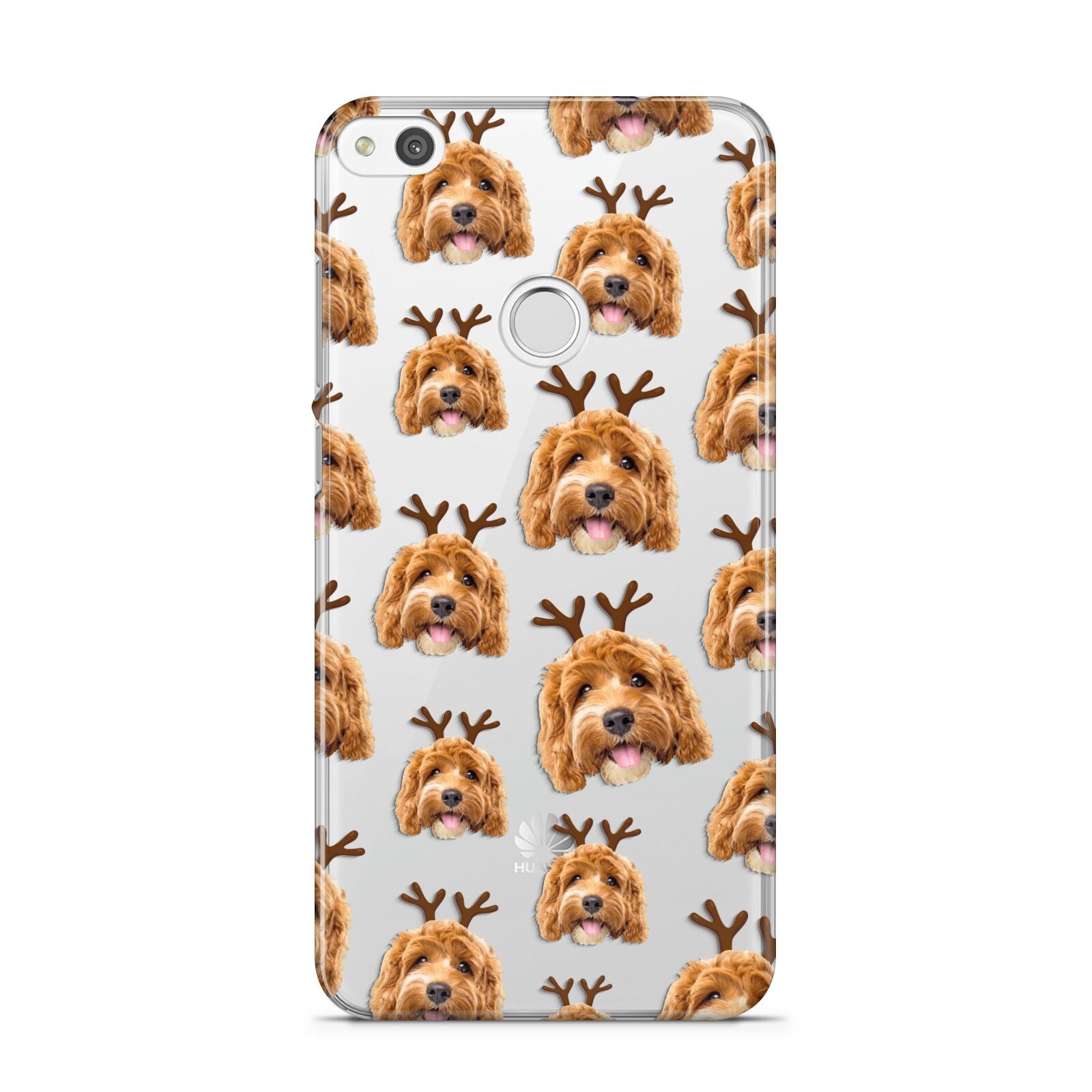 Personalised Christmas Dog Antler Huawei P8 Lite Case