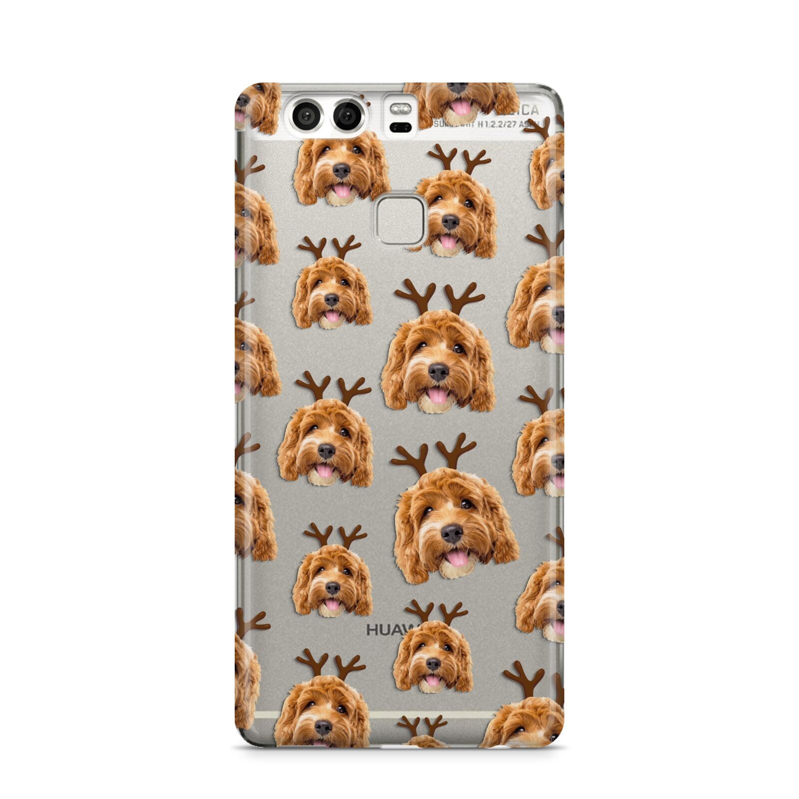 Personalised Christmas Dog Antler Huawei P9 Case