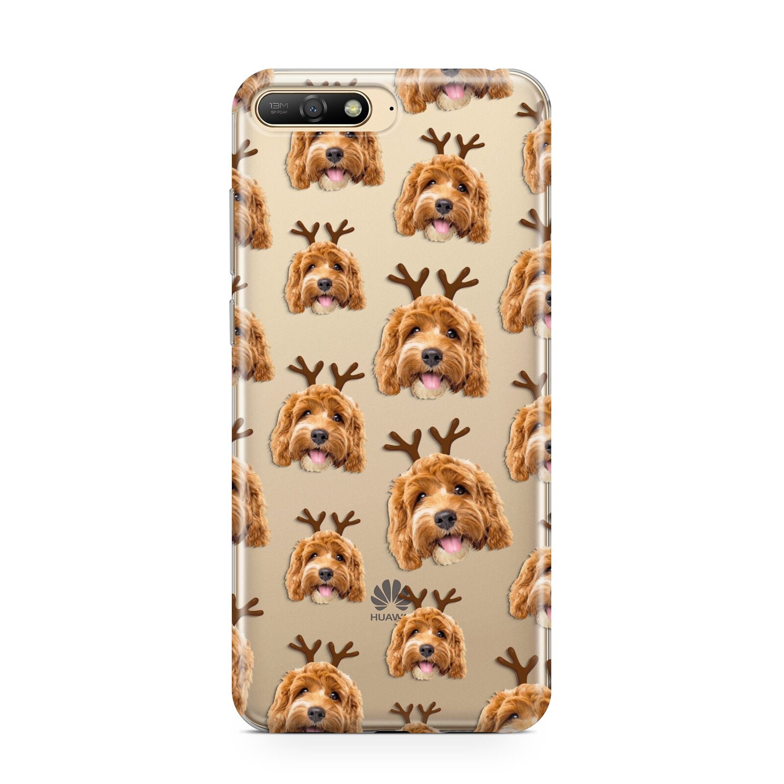 Personalised Christmas Dog Antler Huawei Y6 2018