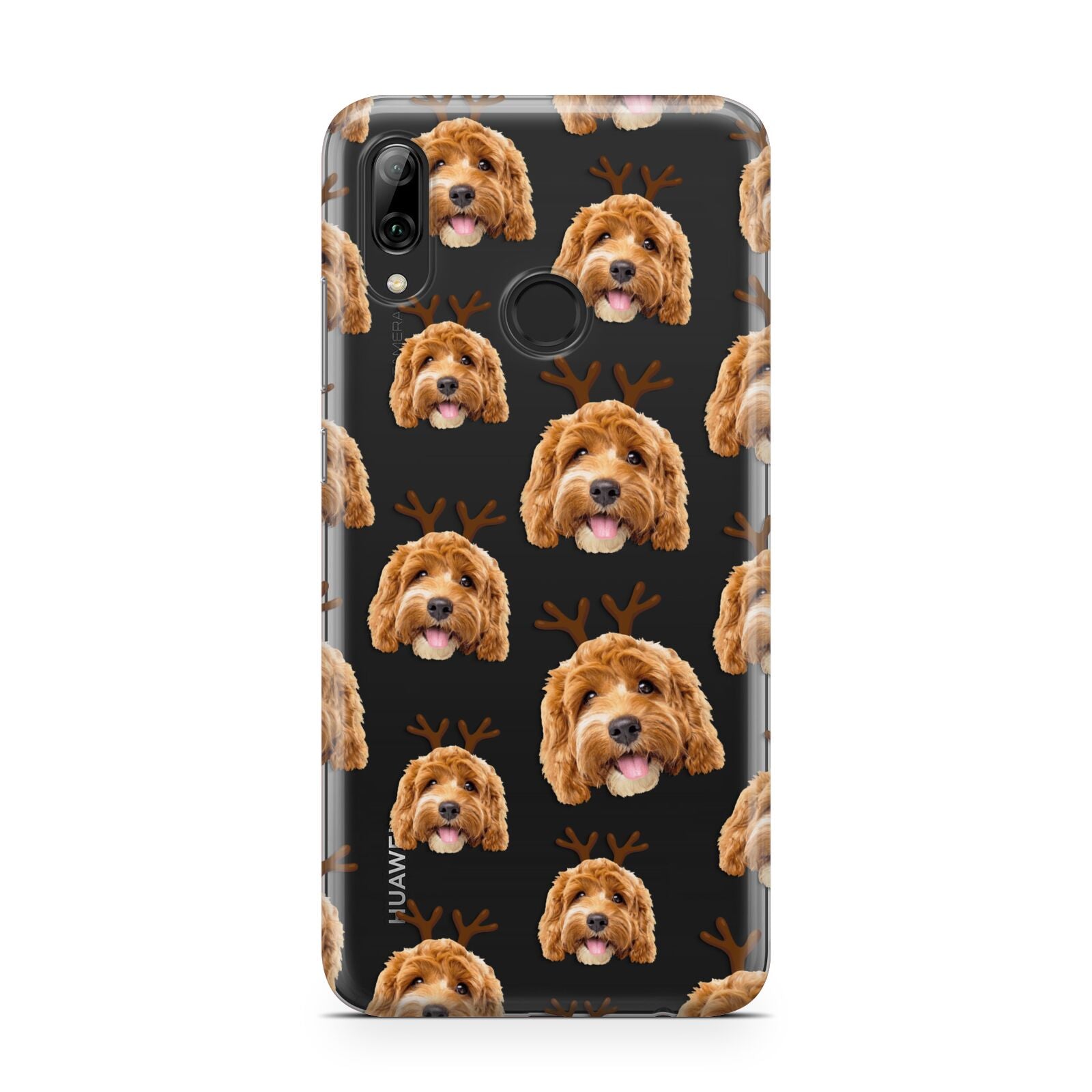 Personalised Christmas Dog Antler Huawei Y7 2019