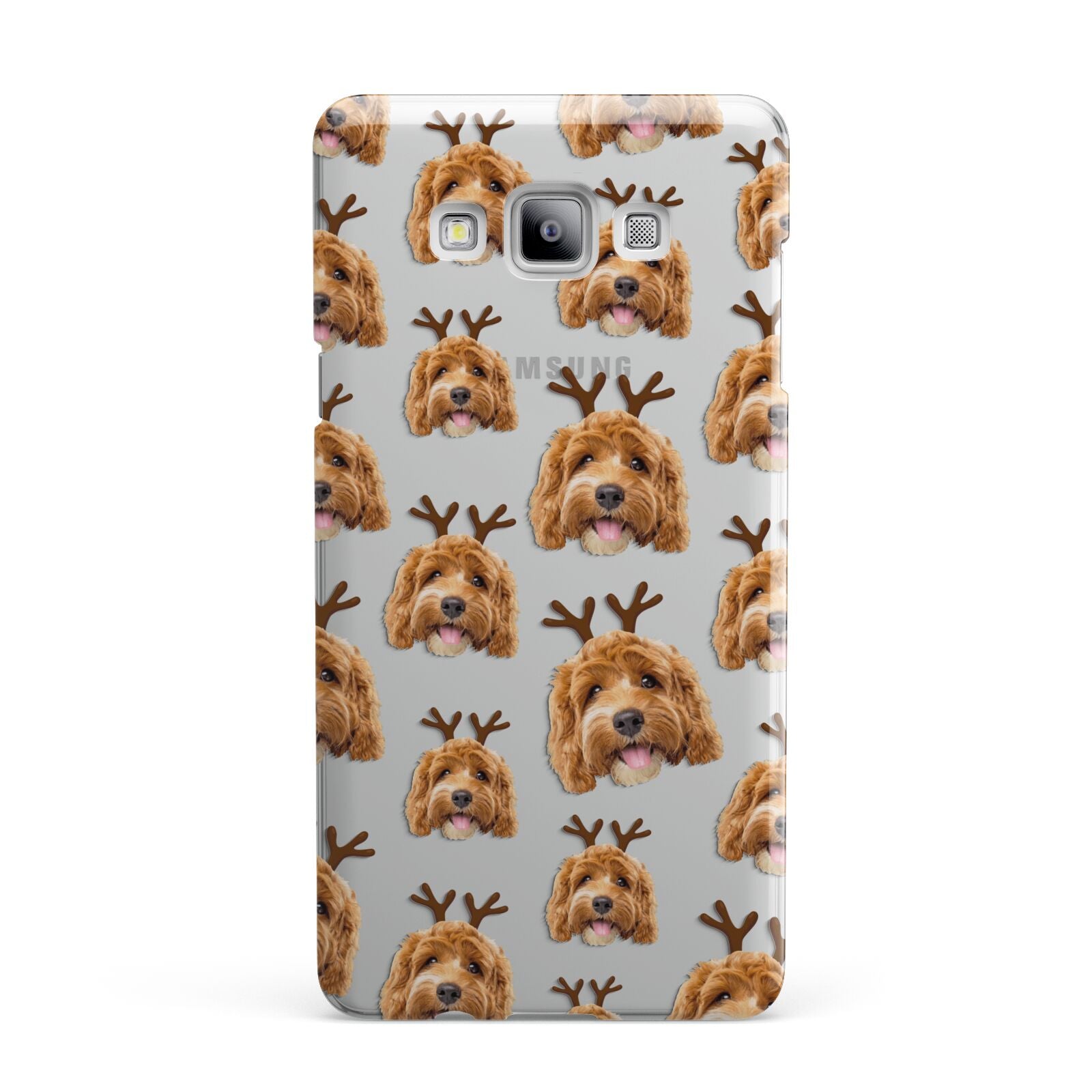 Personalised Christmas Dog Antler Samsung Galaxy A7 2015 Case
