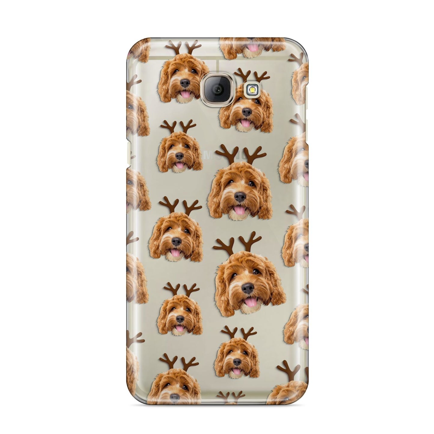 Personalised Christmas Dog Antler Samsung Galaxy A8 2016 Case