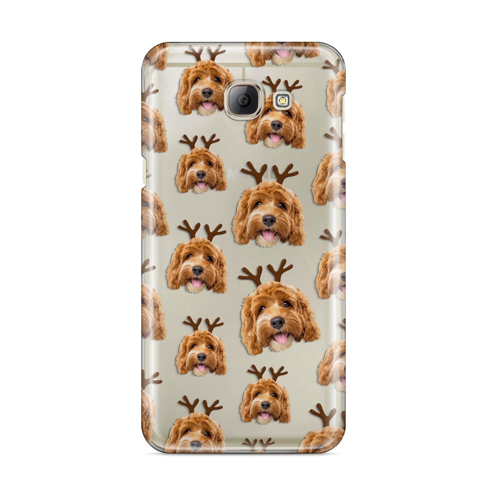 Personalised Christmas Dog Antler Samsung Galaxy A8 2016 Case