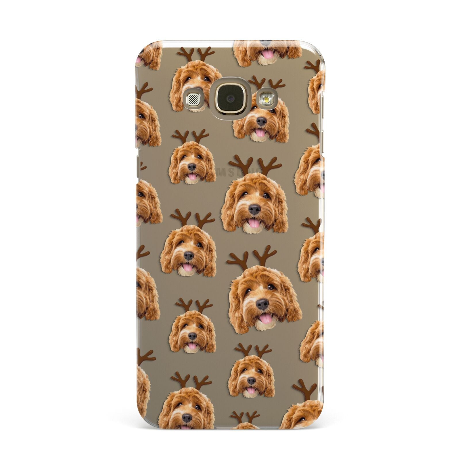 Personalised Christmas Dog Antler Samsung Galaxy A8 Case