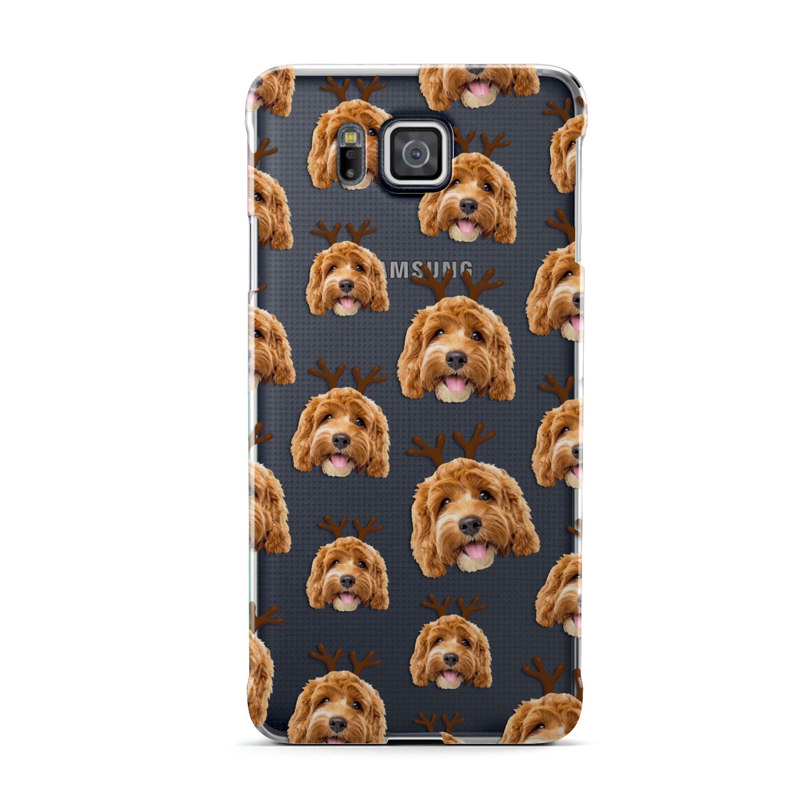 Personalised Christmas Dog Antler Samsung Galaxy Alpha Case
