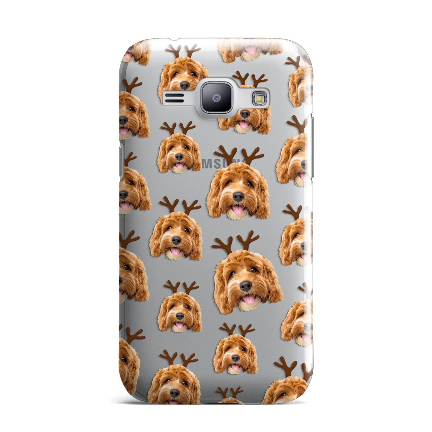Personalised Christmas Dog Antler Samsung Galaxy J1 2015 Case