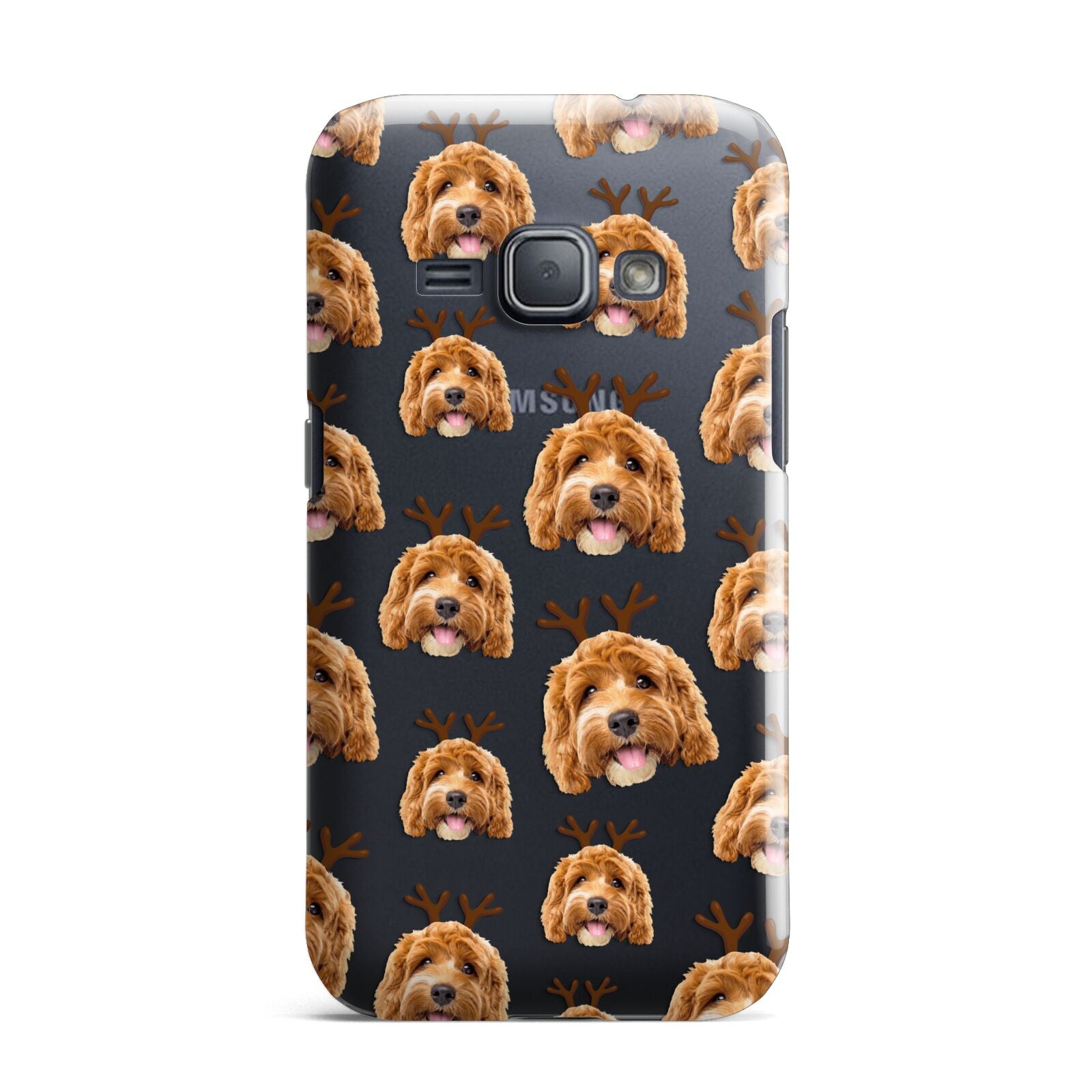 Personalised Christmas Dog Antler Samsung Galaxy J1 2016 Case