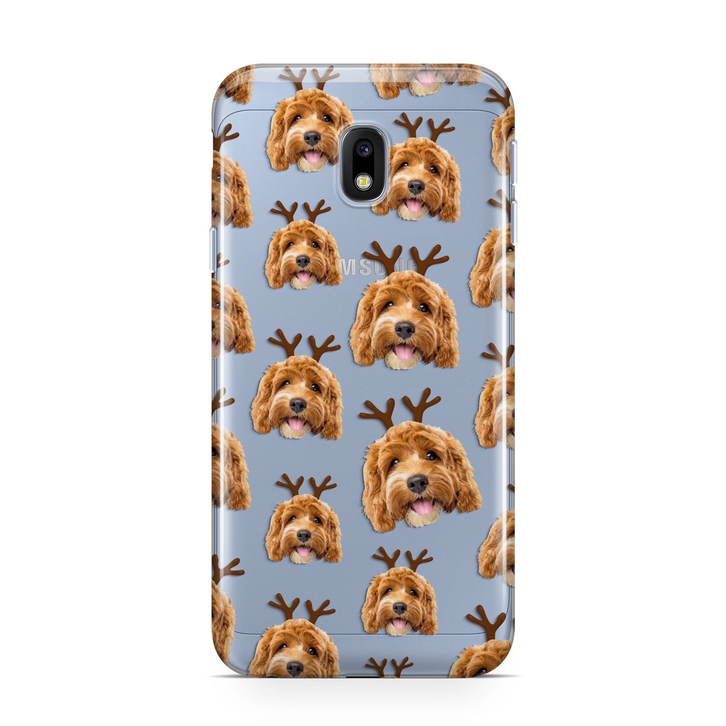 Personalised Christmas Dog Antler Samsung Galaxy J3 2017 Case