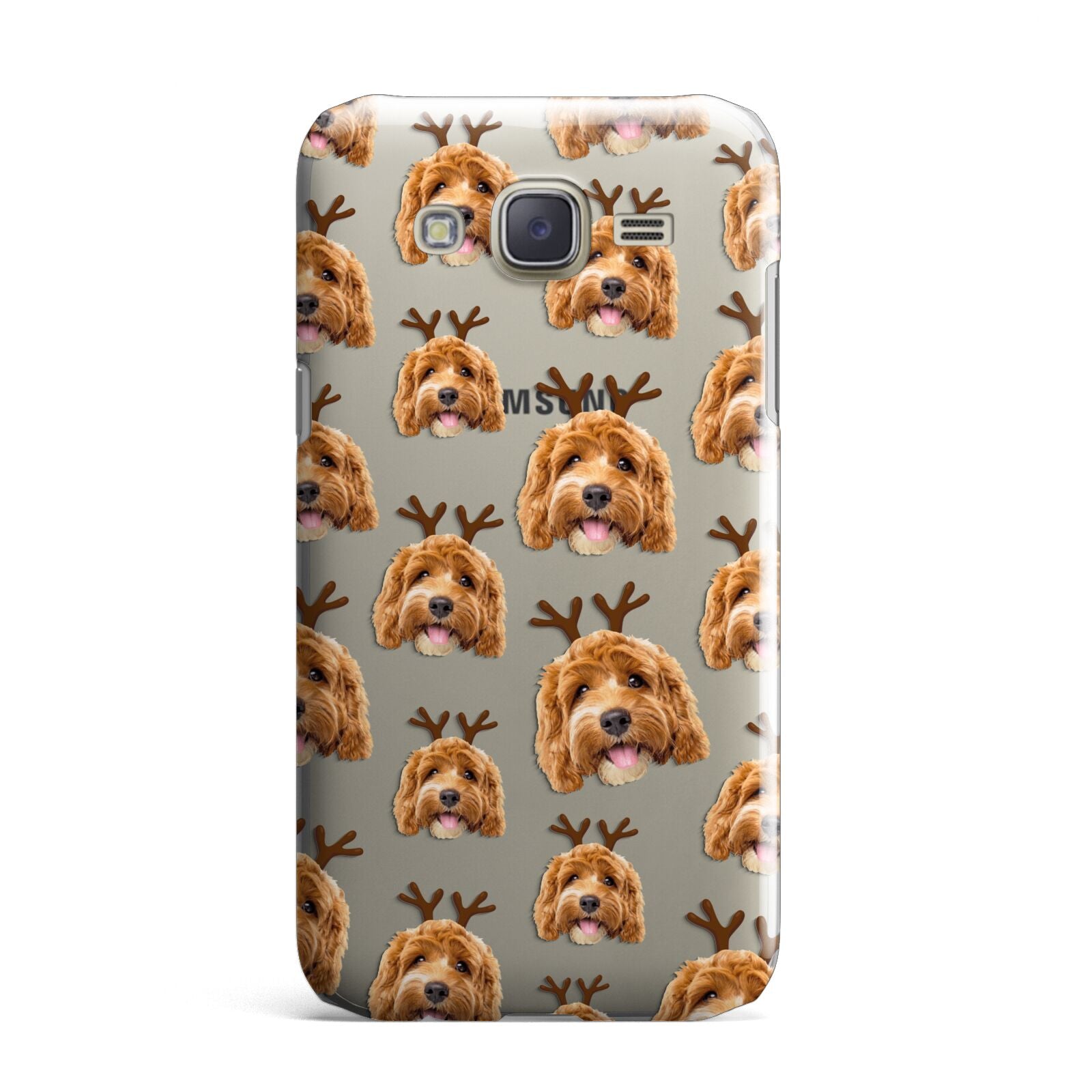 Personalised Christmas Dog Antler Samsung Galaxy J7 Case