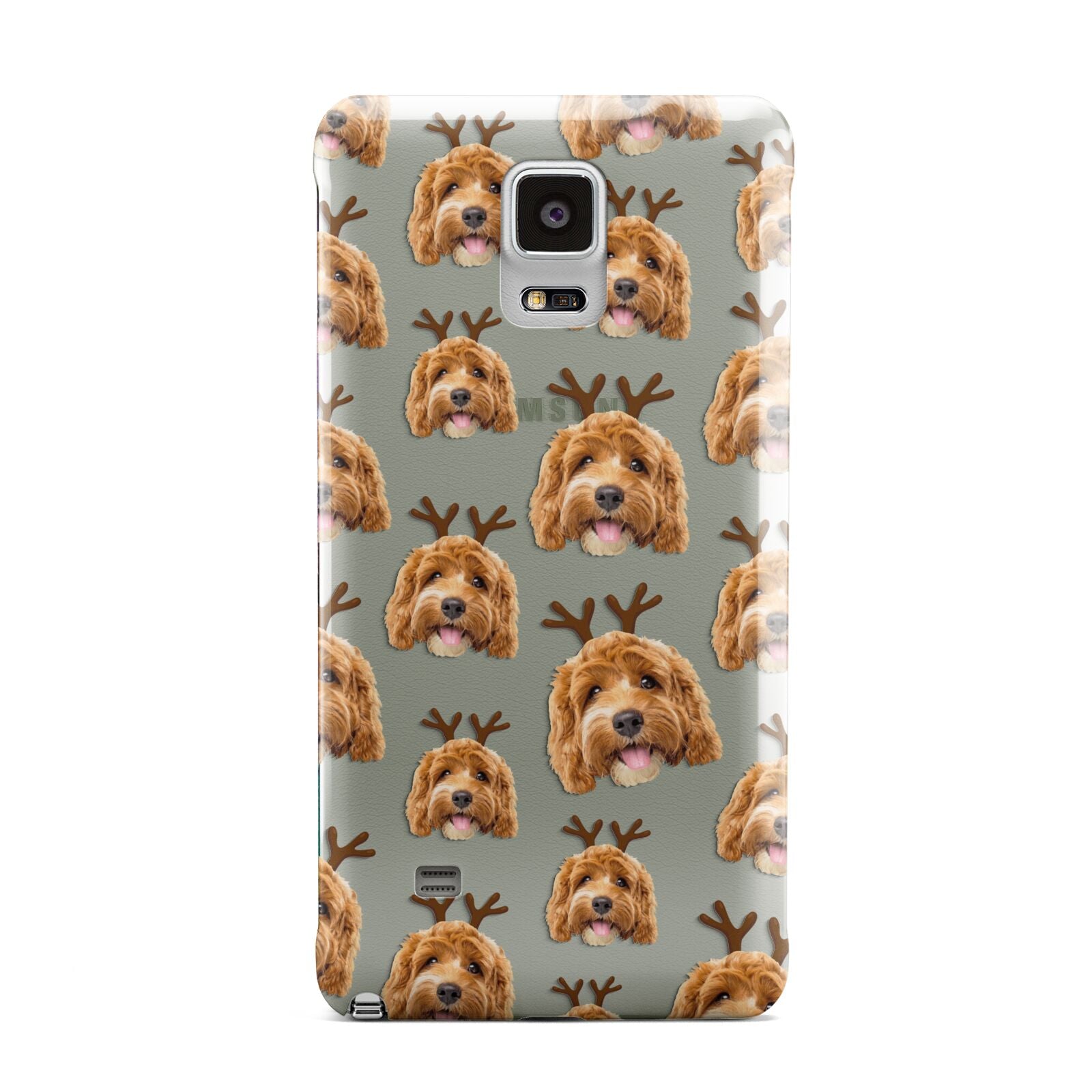 Personalised Christmas Dog Antler Samsung Galaxy Note 4 Case