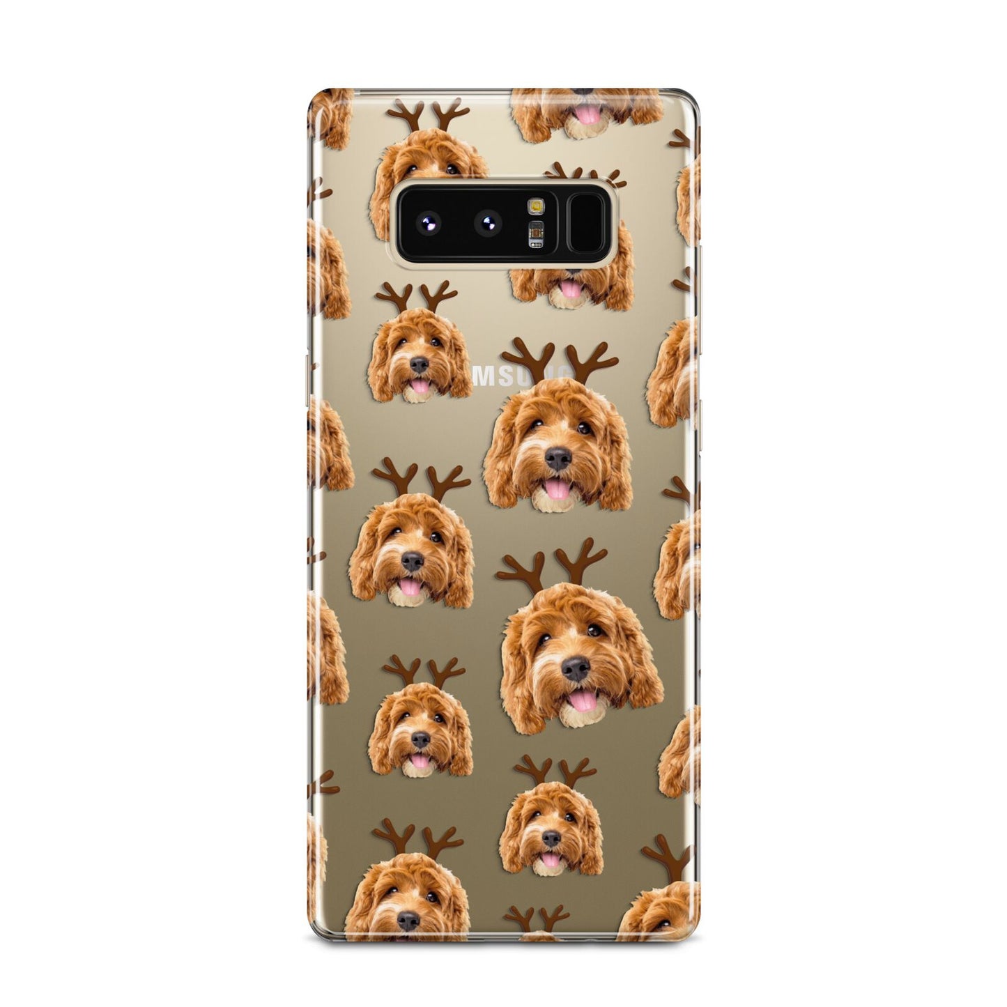 Personalised Christmas Dog Antler Samsung Galaxy Note 8 Case