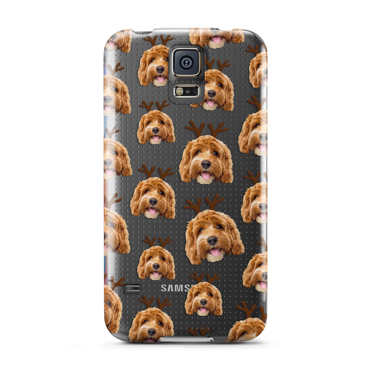 Personalised Christmas Dog Antler Samsung Galaxy S5 Case