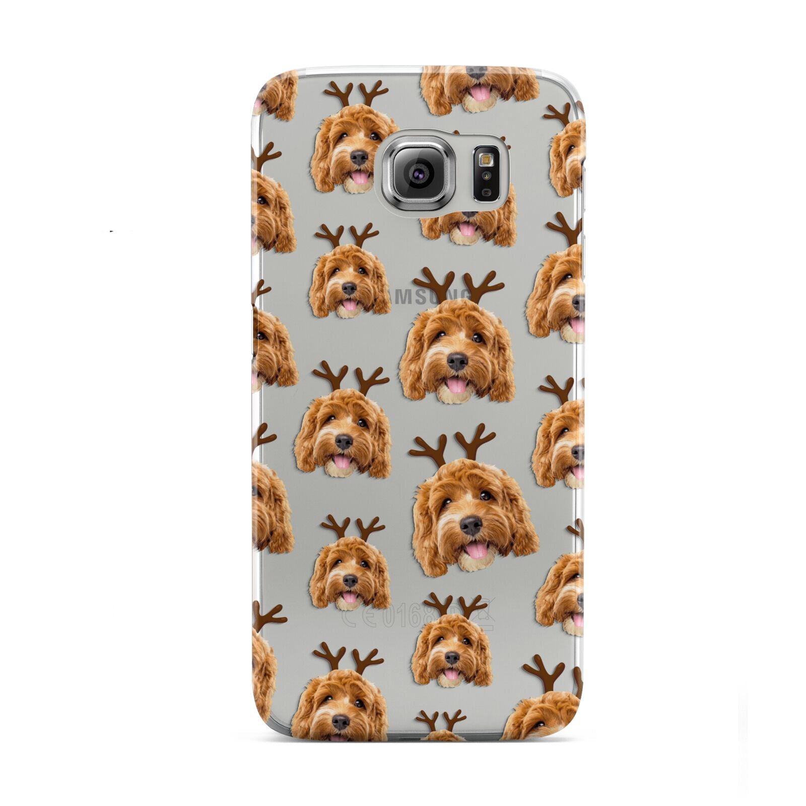 Personalised Christmas Dog Antler Samsung Galaxy S6 Case