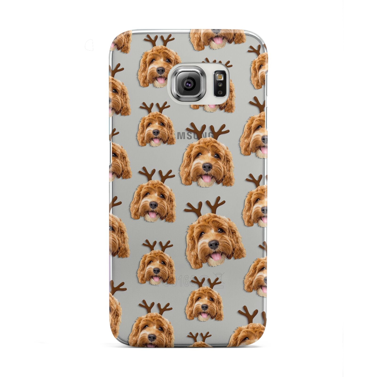 Personalised Christmas Dog Antler Samsung Galaxy S6 Edge Case