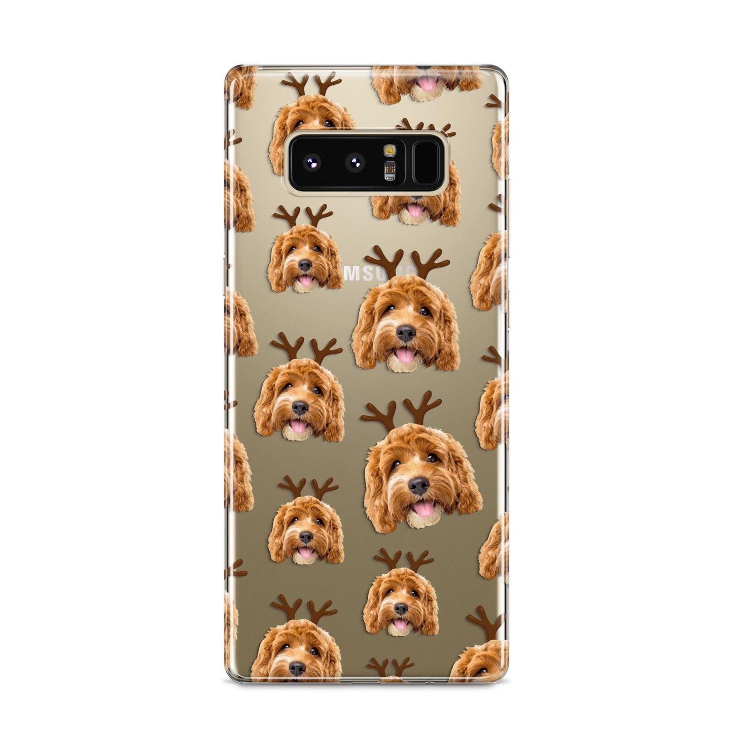 Personalised Christmas Dog Antler Samsung Galaxy S8 Case
