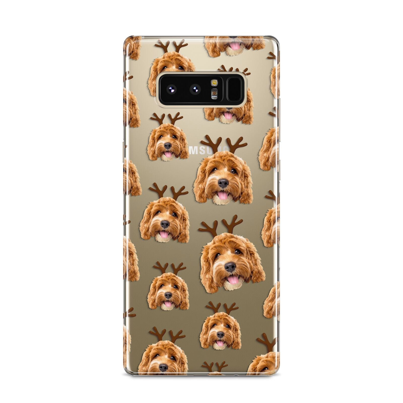 Personalised Christmas Dog Antler Samsung Galaxy S8 Case