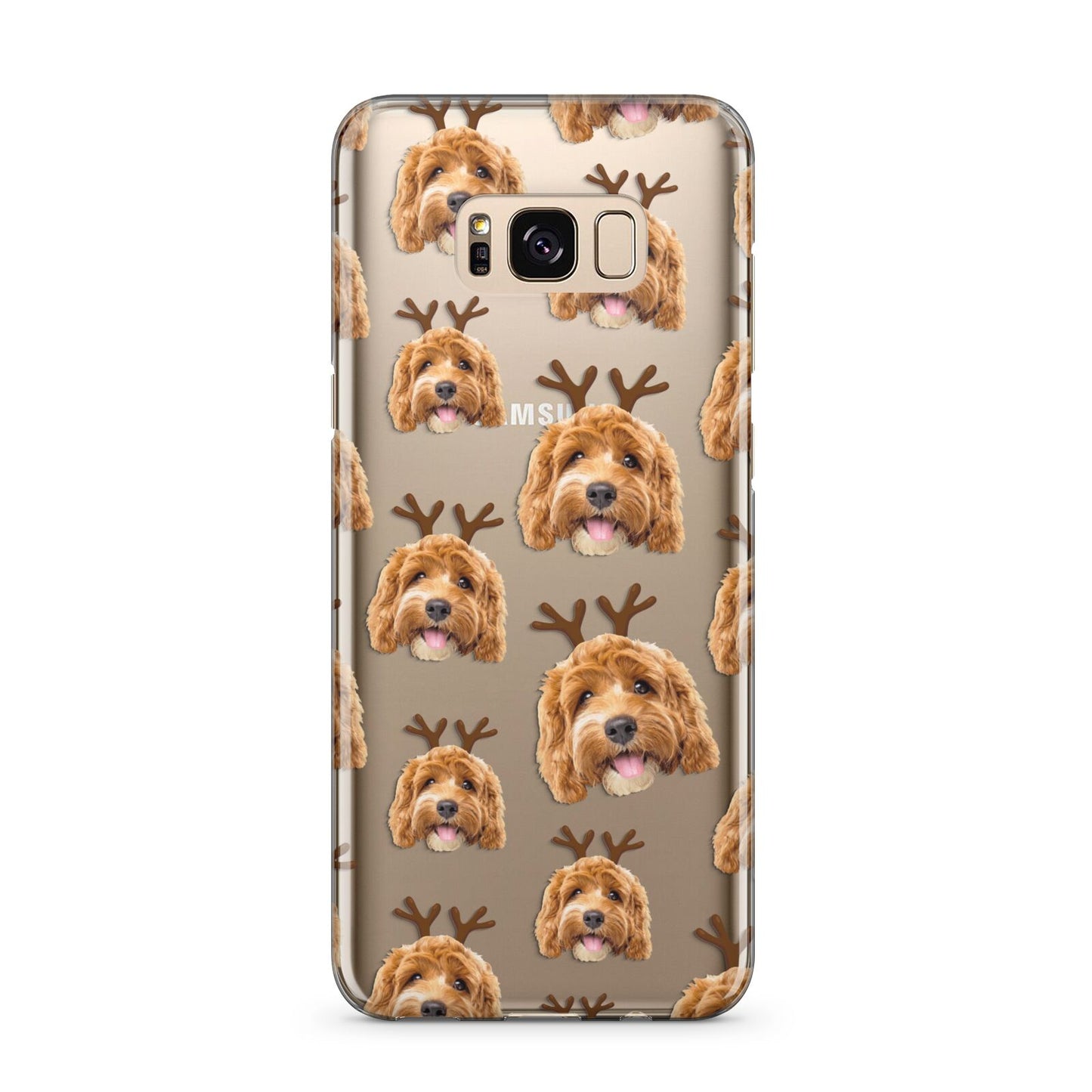 Personalised Christmas Dog Antler Samsung Galaxy S8 Plus Case